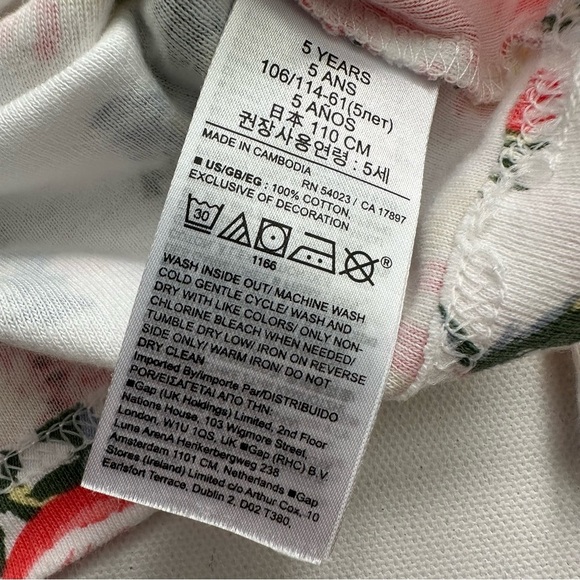 Baby Gap Girls Organic Pajama Set Size 5 Years - Picture 6 of 14